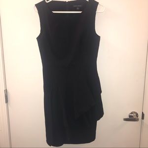 Black Business Dress with Ruffle Detail